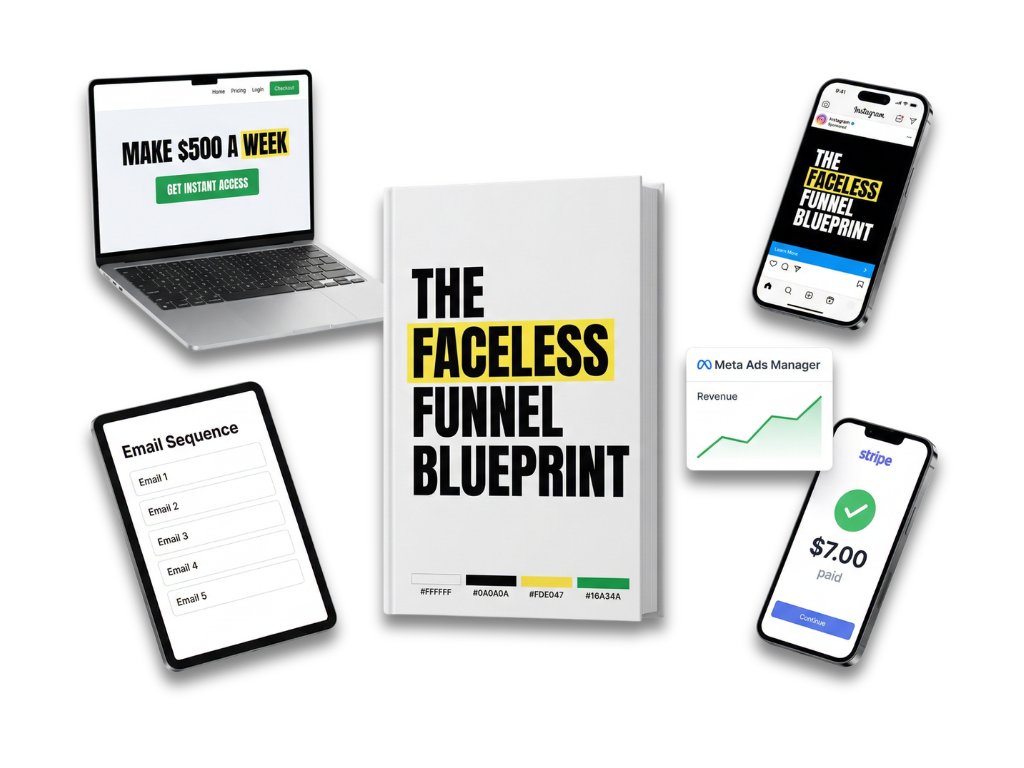 The Faceless Funnel Blueprint — product mockup